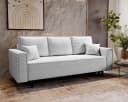 Goldstoff Schlafsofa LUX 225 cm mit Schlaffunktion und Bettkasten Grau Bild 4