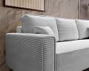 Goldstoff Schlafsofa LUX 225 cm mit Schlaffunktion und Bettkasten Grau Bild 5