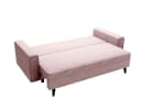 Goldstoff Schlafsofa LUX 225 cm mit Schlaffunktion und Bettkasten Rosa Cord Bild 3