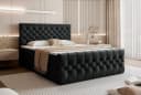 Goldstoff Boxspringbett TAURIEL Schwarz Velvet mit Stauraum Bild 2