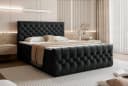 Goldstoff Boxspringbett TAURIEL Schwarz Velvet mit Stauraum Bild 4