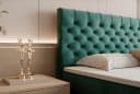 Goldstoff Boxspringbett TAURIEL mit Stauraum und Matratze in Grün Velvet Bild 5