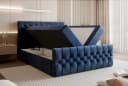 Goldstoff Boxspringbett TAURIEL Dunkelblau Velvet mit Stauraum Bild 5