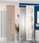 Gardinenbox Schiebegardine 2er-Set Klettband Creme-Grau Lasercut Bild 1