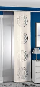 Gardinenbox Schiebegardine 2er-Set Klettband Creme-Grau Lasercut Bild 2