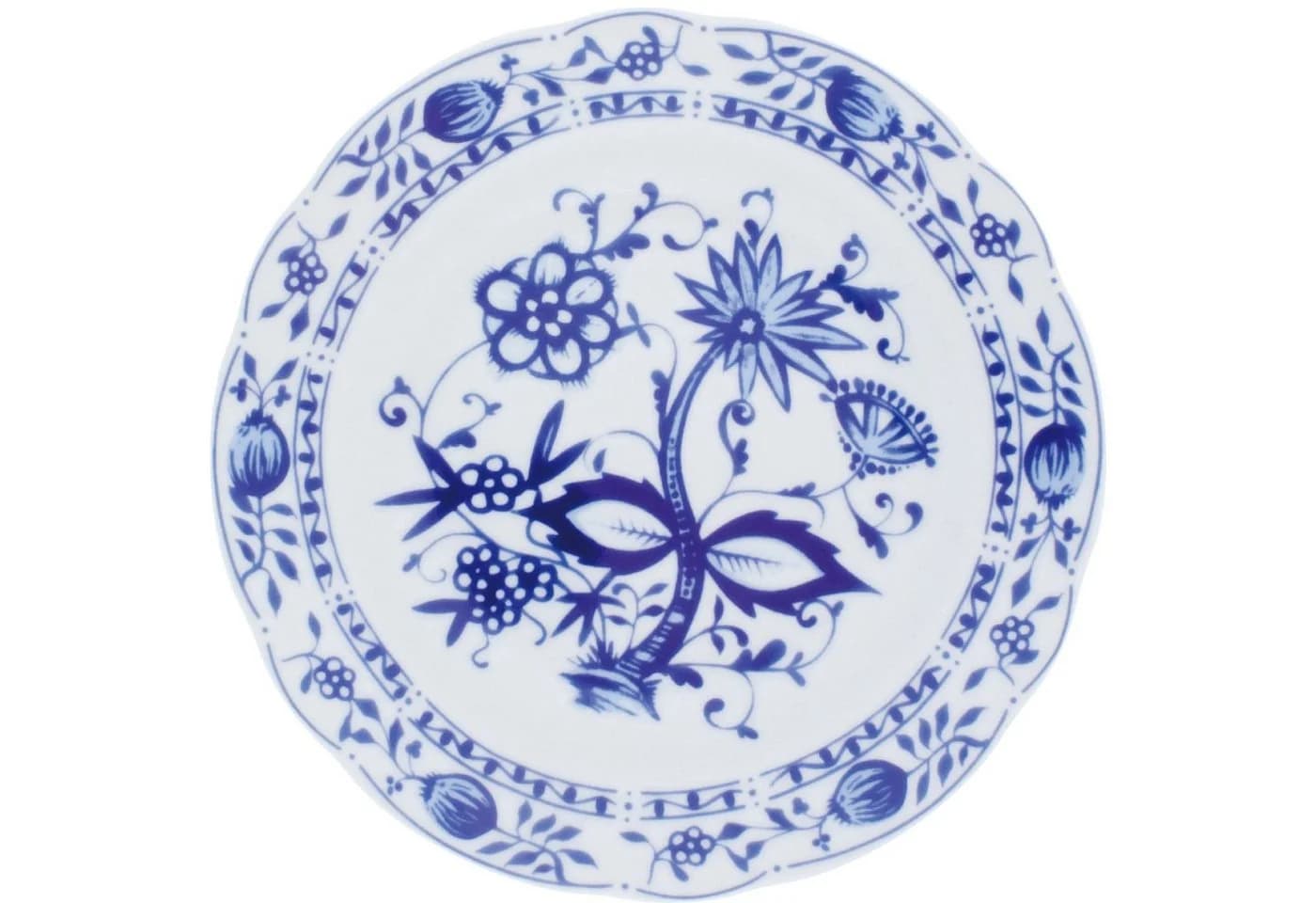 KAHLA Frühstücksteller Zwiebelmuster 21 cm Blau Porzellan