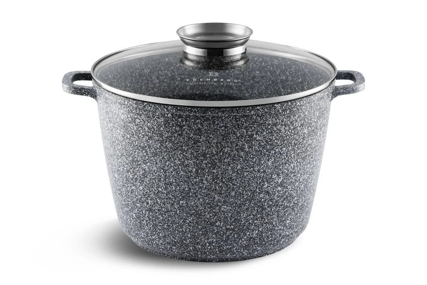 Edenberg Topf-Set 4-tlg. Grau Aluminiumguss Marmorierte Keramikbeschichtung