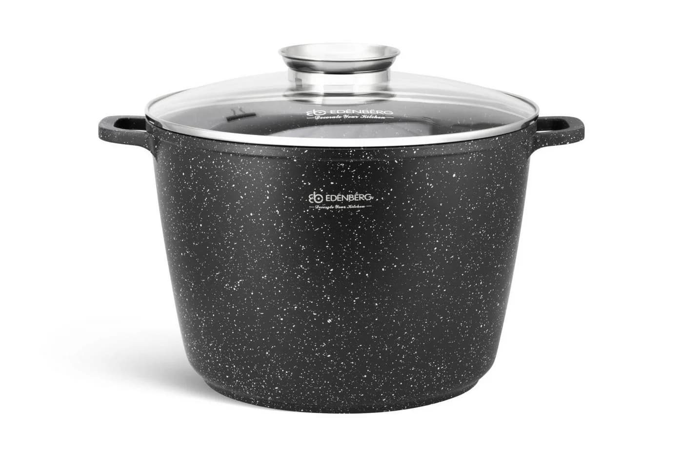 Edenberg Kochtopf 10L Suppentopf Keramikbeschichtung Aluminiumguss Schwarz - Bild 2