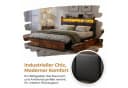 ADWOLT Polsterbett Braun mit LED Beleuchtung und 4 Schubladen Bild 3