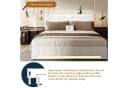 ADWOLT Polsterbett 160x200 mit LED, Ladefunktion & Bettkasten Beige Bild 4