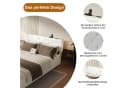ADWOLT Polsterbett 160x200 mit LED, Ladefunktion & Bettkasten Beige Bild 5