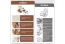 FUROKOY Schaukelstuhl Relaxsessel mit Hocker Cord Beige Bild 3