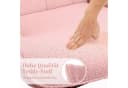 BELUPAI Schaukelstuhl Rosa mit Massivholzfüßen und Metallgestell Bild 5