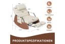 BELUPAI Schaukelstuhl Beige mit Fußstütze und verstellbarer Rückenlehne Bild 1
