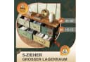 zebery Kommode Retro Blumenmuster Vliesstoff Schubladen Bild 3