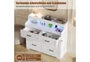 ADWOLT Sideboard LED Kommode Weiß 6 Schubladen Modern Bild 3