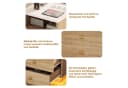 ADWOLT Nachttisch Set 2er mit Schubladen, Ladestation & LED Bild 5