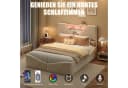 zebery Polsterbett mit Stauraum und LED-Beleuchtung Samt Beige Bild 3