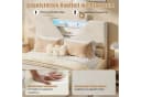 zebery Polsterbett mit Stauraum und LED-Beleuchtung Samt Beige Bild 4