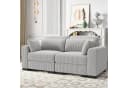 BELUPAI Ecksofa Grau Cord mit ergonomischer Rückenlehne Bild 2