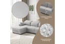 BELUPAI Ecksofa Grau Cord mit ergonomischer Rückenlehne Bild 3