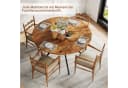 BELUPAI Runder Esstisch Alteiche Optik Metallbeine Bild 5