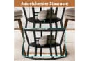BELUPAI Runder Esstisch Braun Metallgestell 120 cm Bild 3