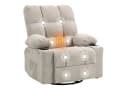 BRTHORY Relaxsessel Massagesessel 8-Punkt-Vibration Beige Bild 2