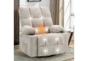 BRTHORY Relaxsessel Massagesessel 8-Punkt-Vibration Beige Bild 3