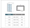 AICA Dusch-Schiebetür Schwarz 6mm ESG Glas Aluminium Rahmen Bild 1