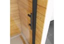 AICA Dusch-Schiebetür Schwarz 6mm ESG Glas Aluminium Rahmen Bild 4