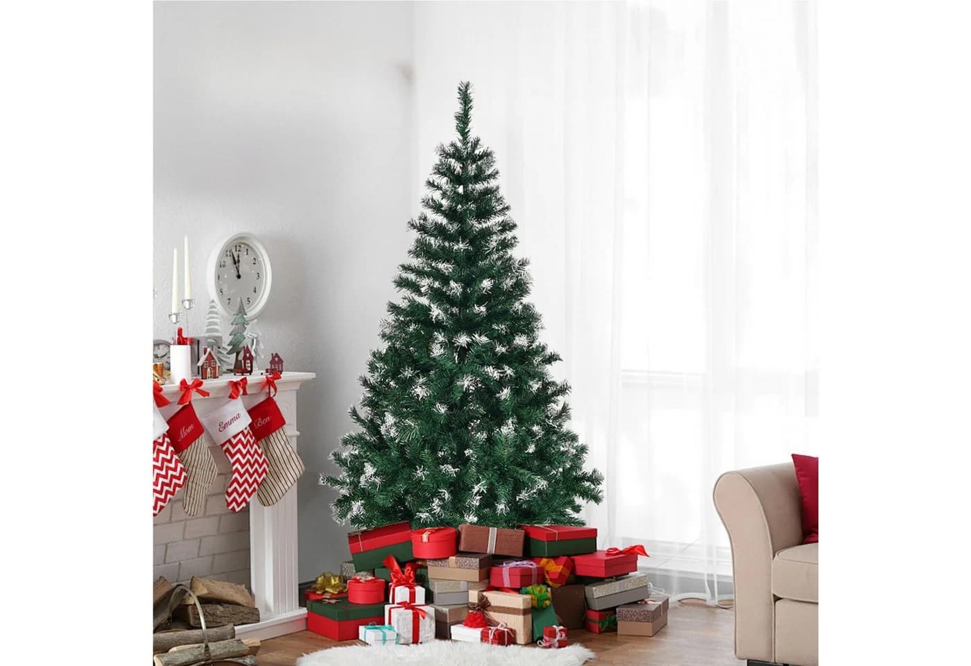 LALAHO Künstlicher Weihnachtsbaum 120 cm mit 300 Spitzen PVC - Bild 2
