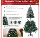 LALAHO Künstlicher Weihnachtsbaum 120 cm mit 300 Spitzen PVC Bild 4