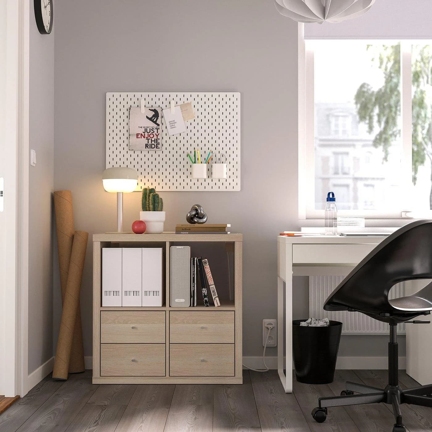 IKEA KALLAX Einsatz mit 2 Schubladen Eicheneffekt