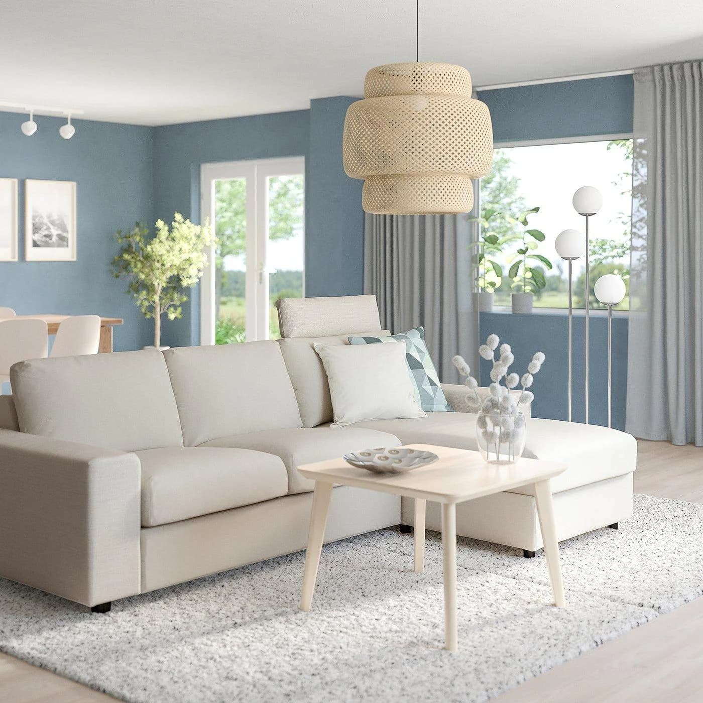 IKEA VIMLE 3er-Sofa mit Récamiere Beige