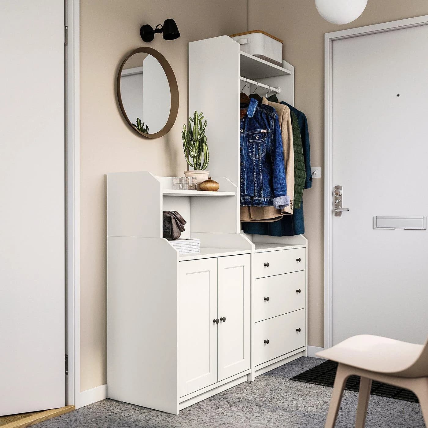 IKEA HAUGA Aufbewahrungskombi Weiß