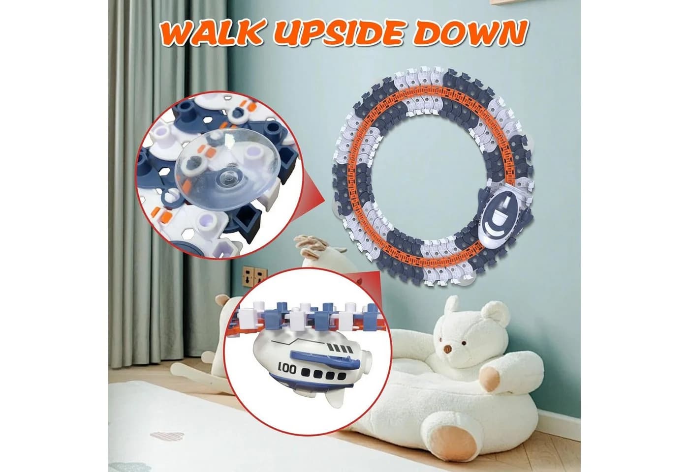 LA CUTE Weltraum Rennstrecke Spielset 128 Teile mit Space Shuttle & Zubehör - Bild 4