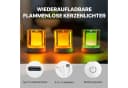 LA CUTE LED-Teelichter Set 3-tlg. Wiederaufladbar Grün/Gelb/Orange Bild 1