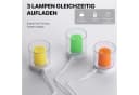 LA CUTE LED-Teelichter Set 3-tlg. Wiederaufladbar Grün/Gelb/Orange Bild 3