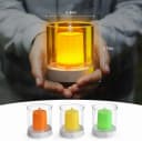 LA CUTE LED-Teelichter Set 3-tlg. Wiederaufladbar Grün/Gelb/Orange Bild 5