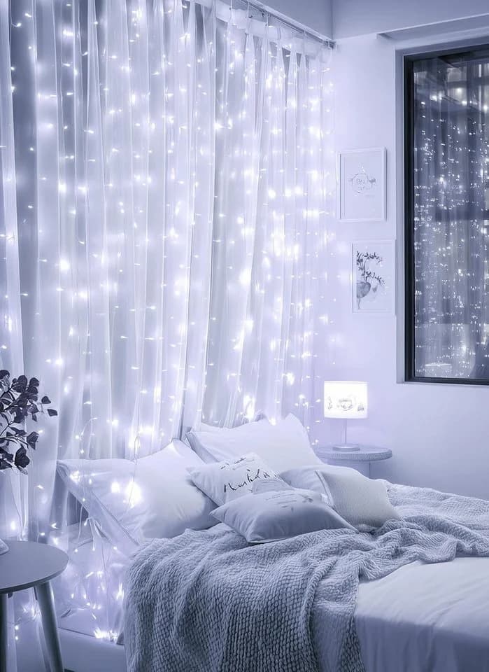 Athlix LED-Lichtervorhang 3m breit - bis zu 3m lang, Innen und Außen - Bild 3
