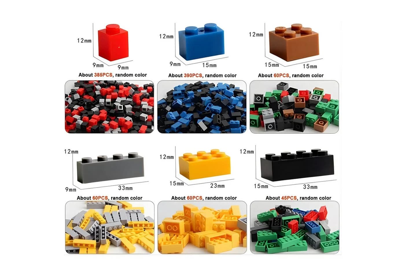 Athlix 1.000 Bausteine Set Klemmbausteine Kompatibel mit Lego