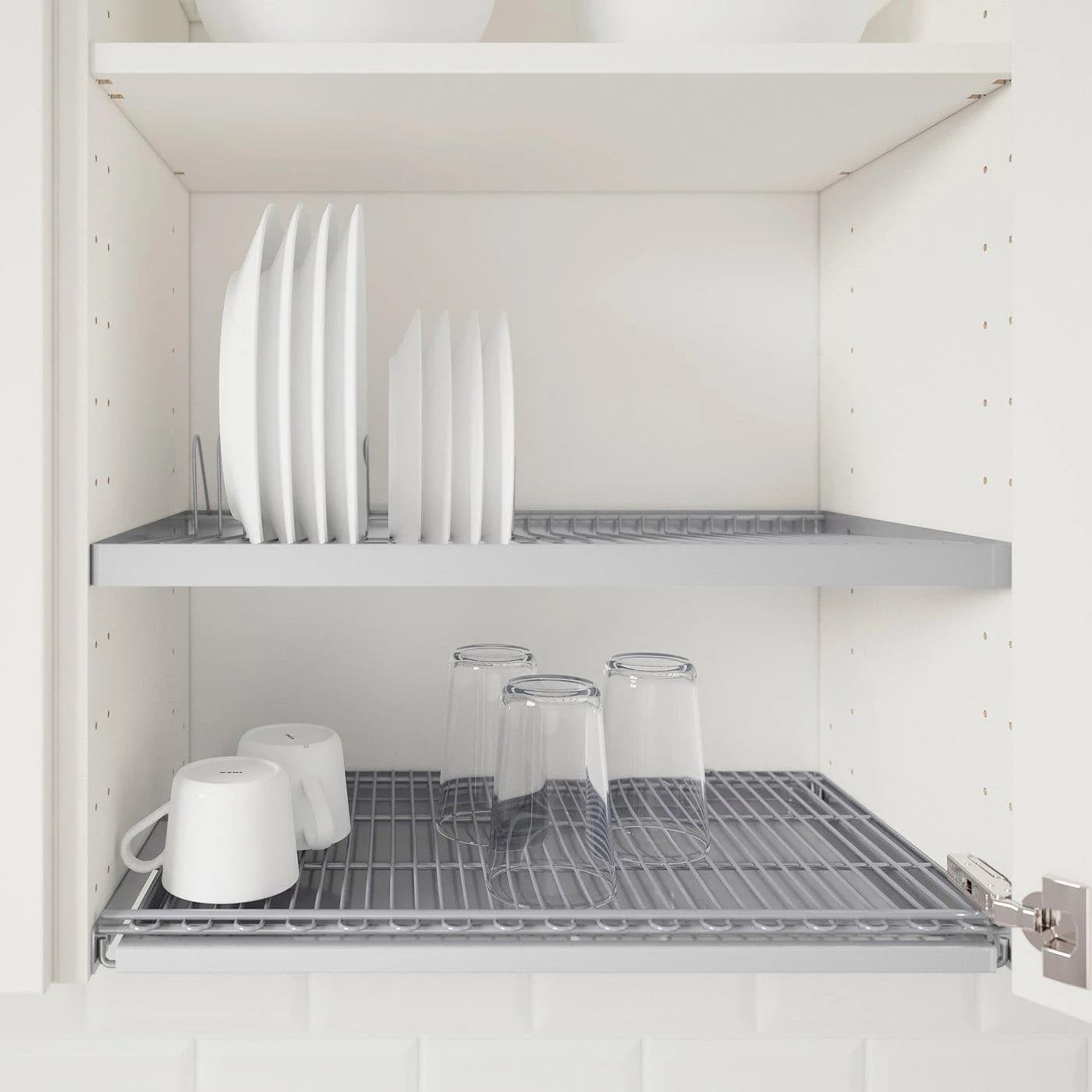 IKEA METOD Wandschrank mit Abtropfgestell SINARP Braun/Weiß