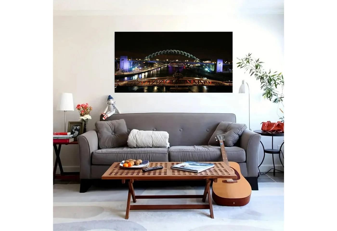 LA CUTE 5D Diamond Painting Brücke bei Nacht XXL Komplettset