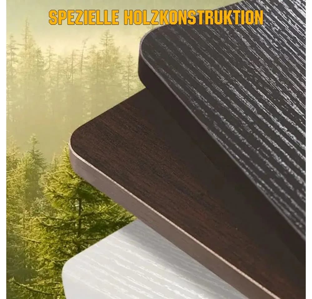 PFCTART Höhenverstellbarer Laptoptisch Braun Rollen - Bild 5