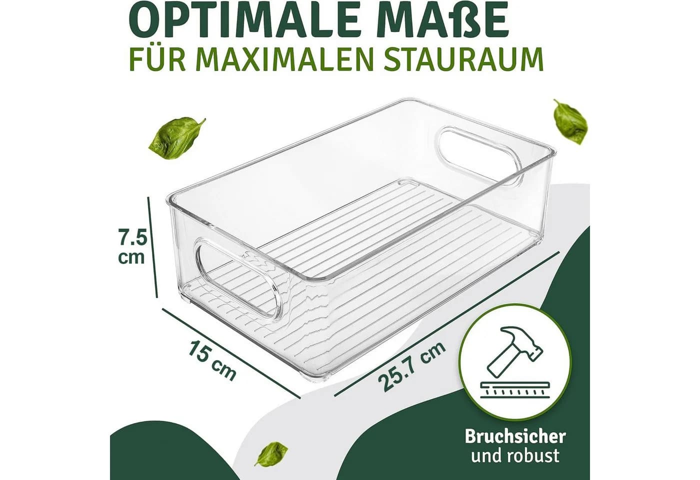 YMQHBS Aufbewahrungsbox Küchenorganizer-Set 6-teilig Transparent