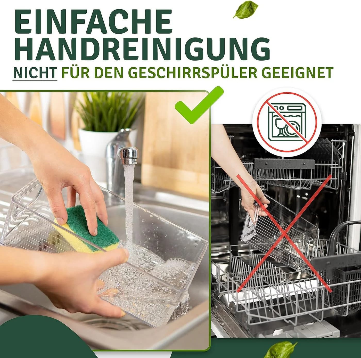 YMQHBS Aufbewahrungsbox Küchenorganizer-Set 6-teilig Transparent - Bild 5