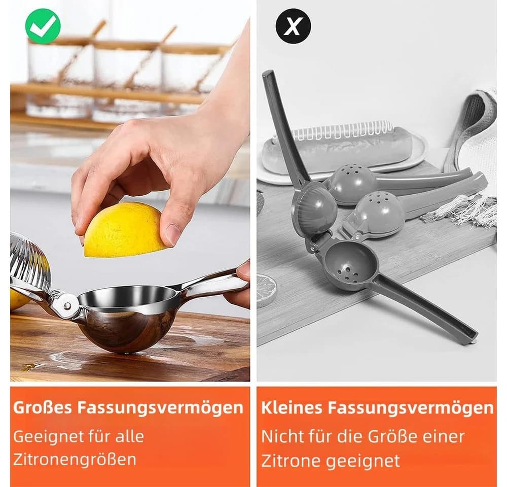 PFCTART Zitronenpresse Handpresse 7cm Edelstahl - Bild 5