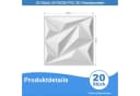 GLIESE 3D Wandpaneel Weiß PVC Kunststoffpaneele 20 Stück Bild 1