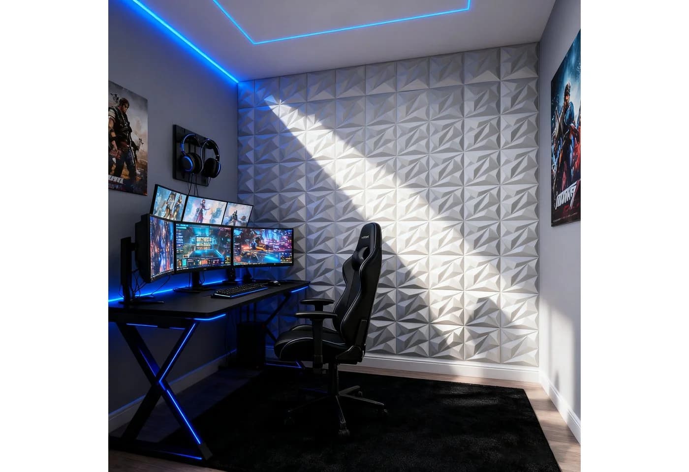 GLIESE 3D Wandpaneel Weiß PVC Kunststoffpaneele 20 Stück - Bild 4